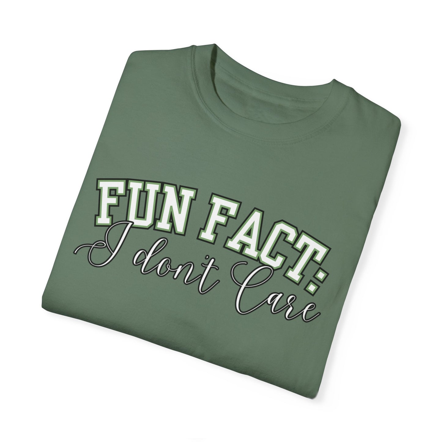 Fun Fact: I Don't Care Comfort Colors Women's Tee – Casual Statement Top for Nonchalant Style