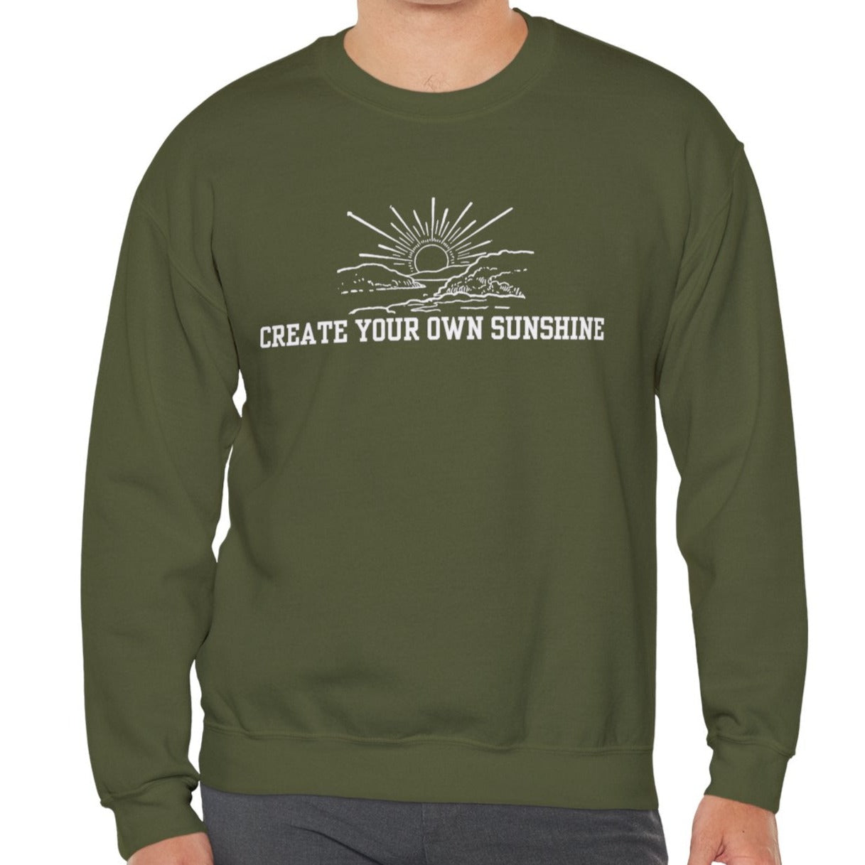 Create Your Own Sunshine Men's Sweatshirt: Cozy Comfort with Inspirational Style - Eddy and Rita