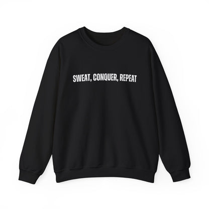 Sweat, Conquer, Repeat Men's Sweatshirt: Motivational Comfort for Endless Success - Eddy and Rita