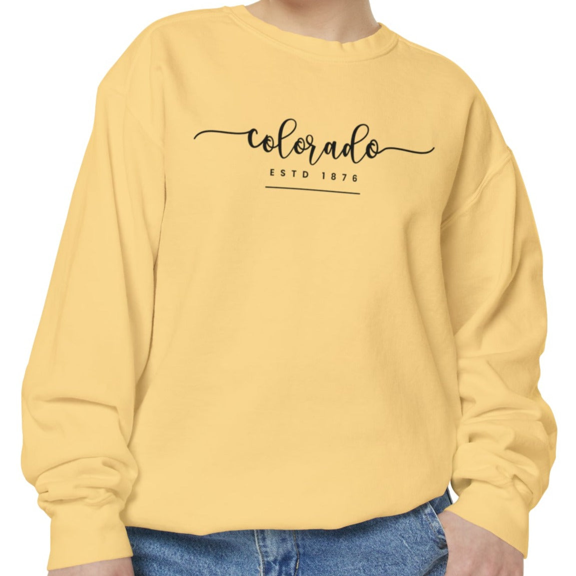 Comfort Colors Women's Sweatshirt - Colorado Pride Pullover - Eddy and Rita