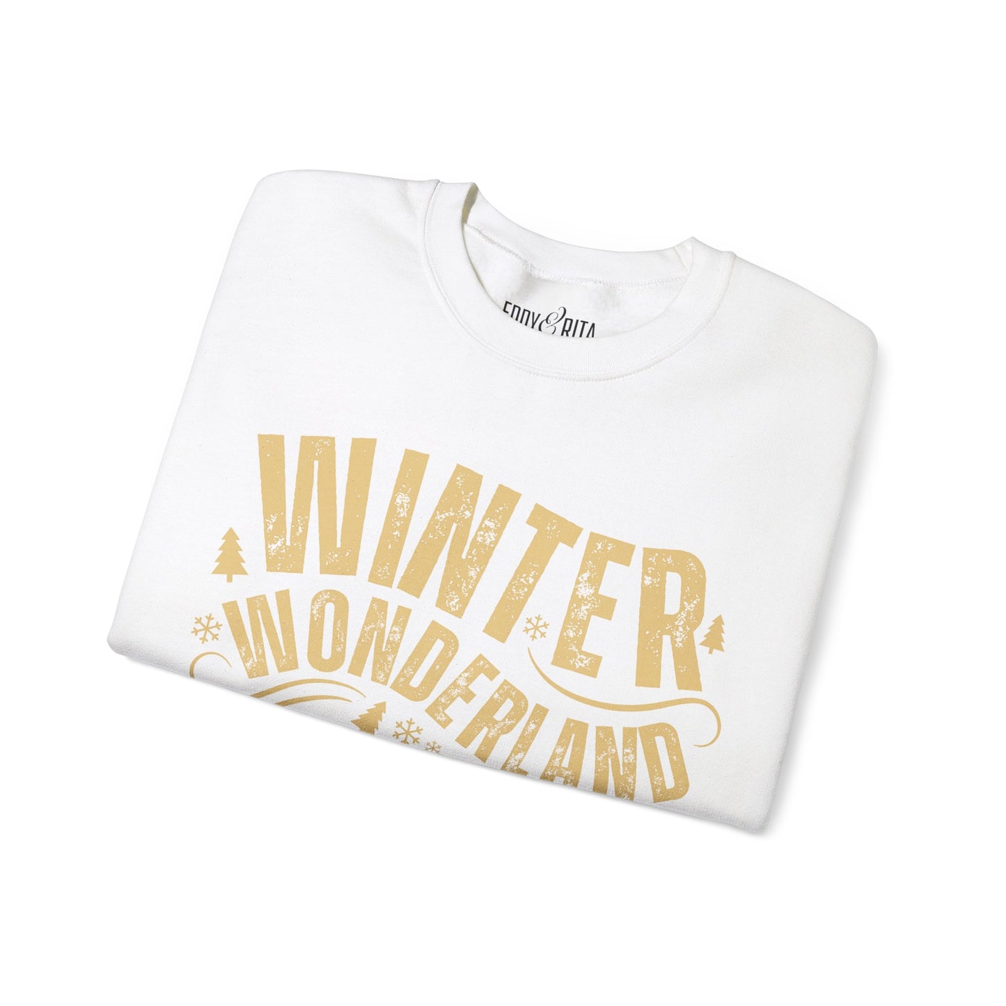 Women's Heavy Sweatshirt – "Winter Wonderland" Cozy Winter Graphic Sweatshirt