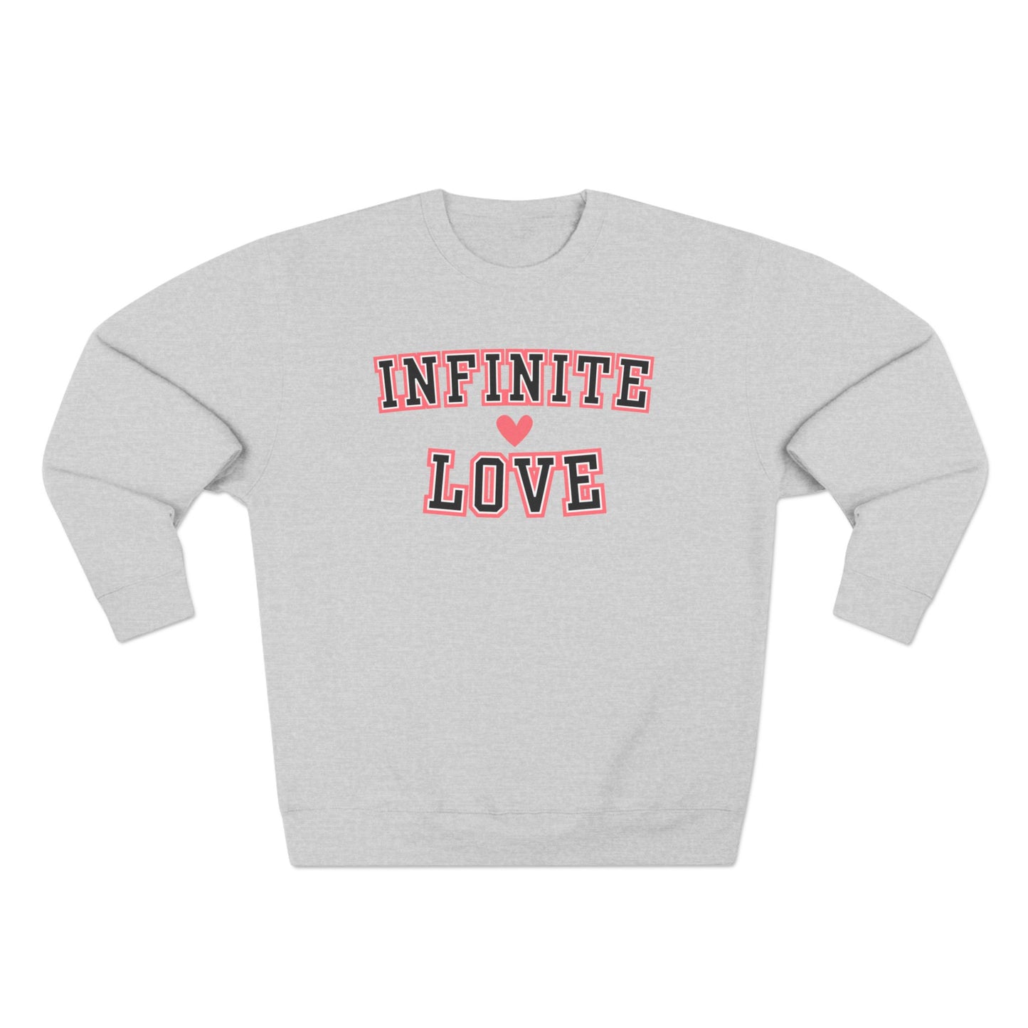 Women's Valentine's Day Graphic Sweatshirt – 'Infinite Love' Cozy Pullover – Romantic Gift for Her, Casual Holiday Outfit