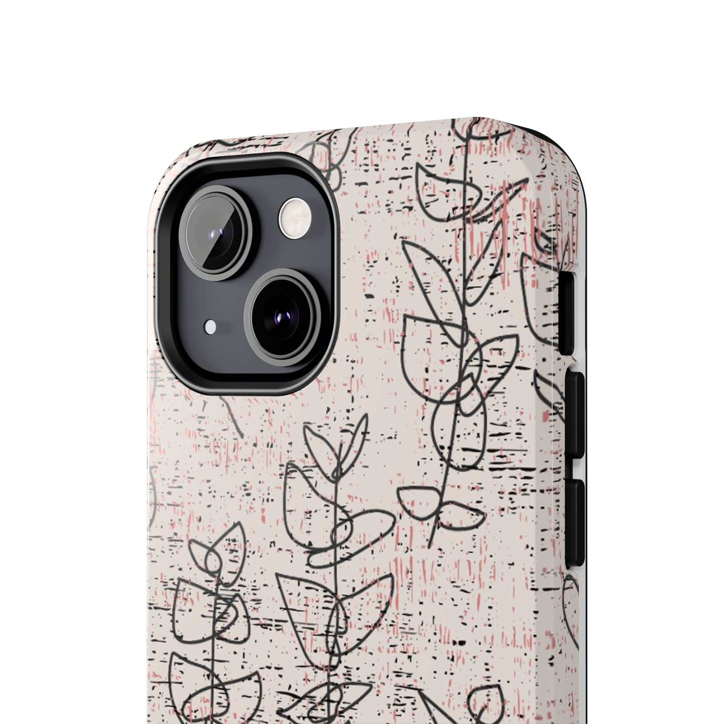 Boho Style Black and White Flowers iPhone Case - Chic and Stylish Floral Design Cover