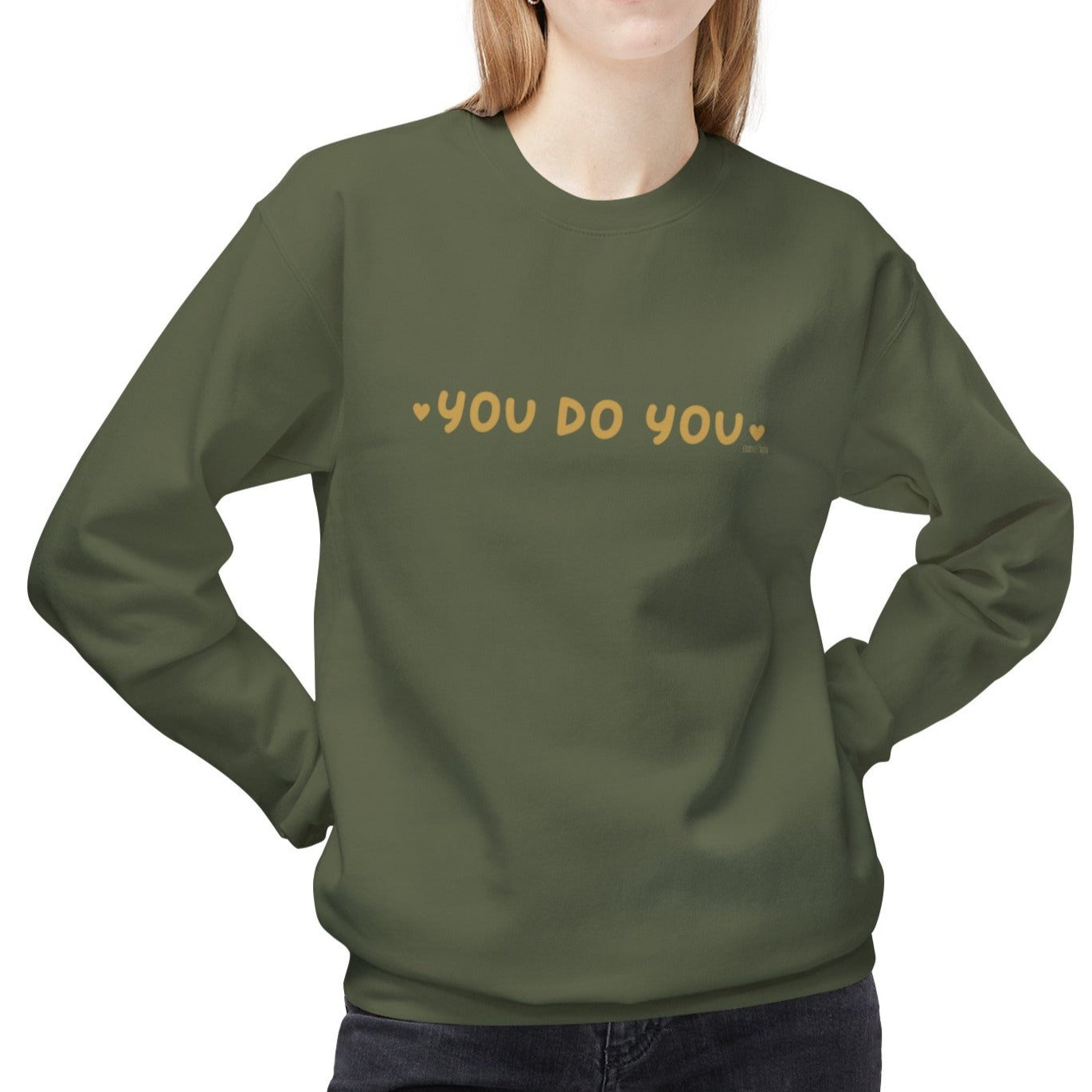 Eddy and Rita Women's Midweight Crewneck Sweatshirt - "You Do You" Empowerment Graphic Pullover