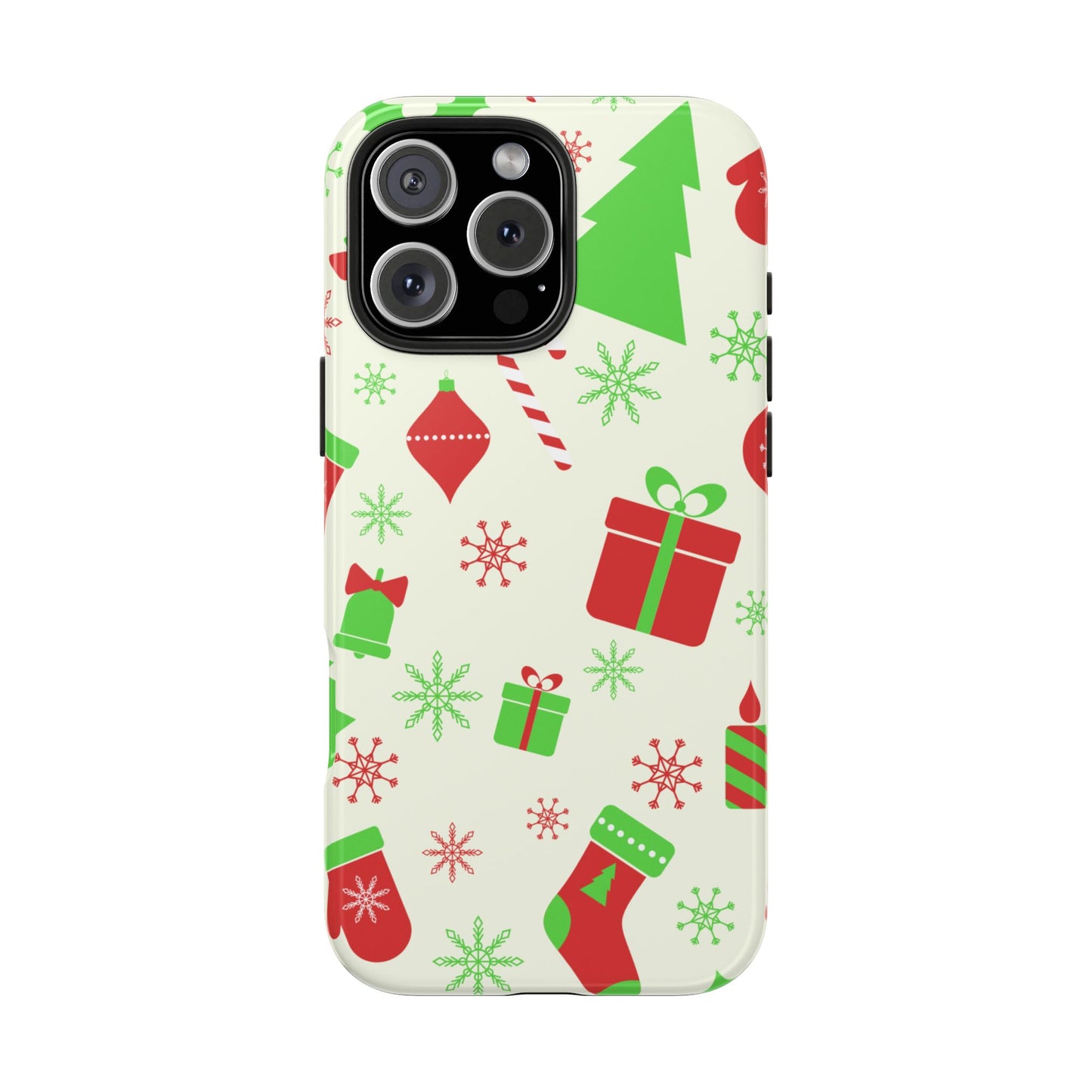 Tough Phone Case for iPhone – Christmas Packages Design | Durable Holiday Stocking Stuffer Gift