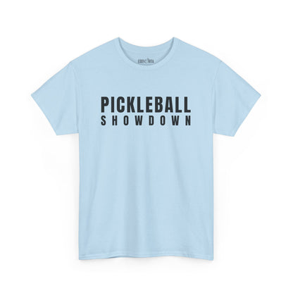 Eddy and Rita Unisex Heavy Cotton T-Shirt - "Pickleball Showdown" Graphic Tee for Sports Enthusiasts