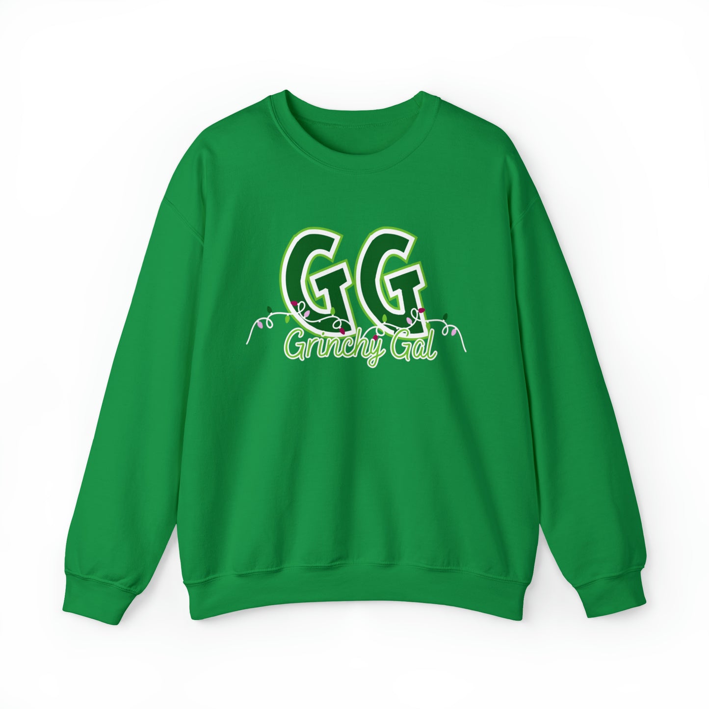 Women's 'GG' Grinchy Girl Christmas Lights Sweatshirt Success - Eddy and Rita