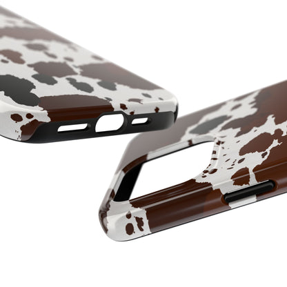 Tough Phone Case for iPhone – Cow Spots Design | Stylish and Durable Stocking Stuffer Gift