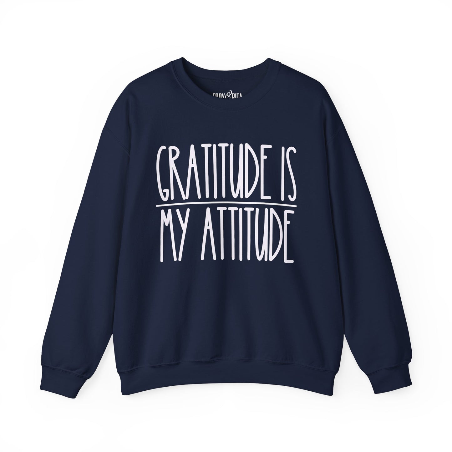 Women’s Heavy Sweatshirt – “Gratitude is My Attitude” | Cozy and Inspirational Pullover for Everyday Positivity