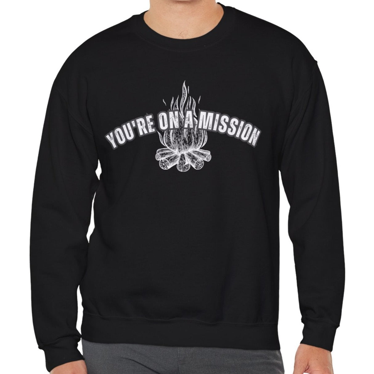 Mission-Driven Men's Empowerment Sweatshirt: Elevate Your Style with Purposeful Comfort