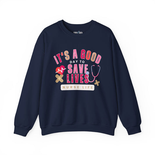 It's a Good Day to Save Lives Women's Gildan Sweatshirt - Eddy and Rita