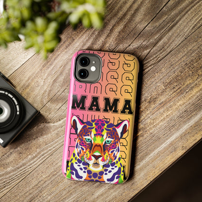 Colorful Cheetah 'Boss Mama' iPhone Case - Stylish and Empowering Protective Cover