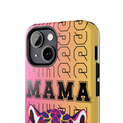 Colorful Cheetah 'Boss Mama' iPhone Case - Stylish and Empowering Protective Cover