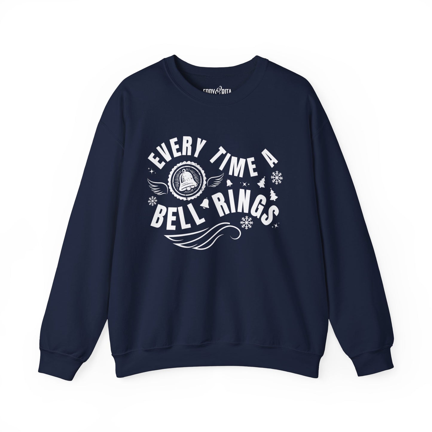 Women's Heavy Sweatshirt – "Every Time a Bell Rings" Christmas Graphic Sweatshirt