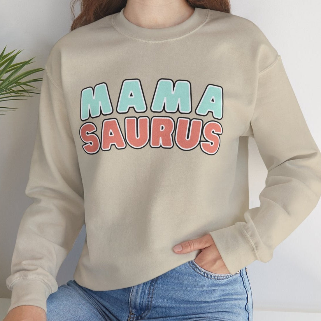 Mamasaurus Women's Heavy Sweatshirt Gift for Mother's - Eddy and Rita