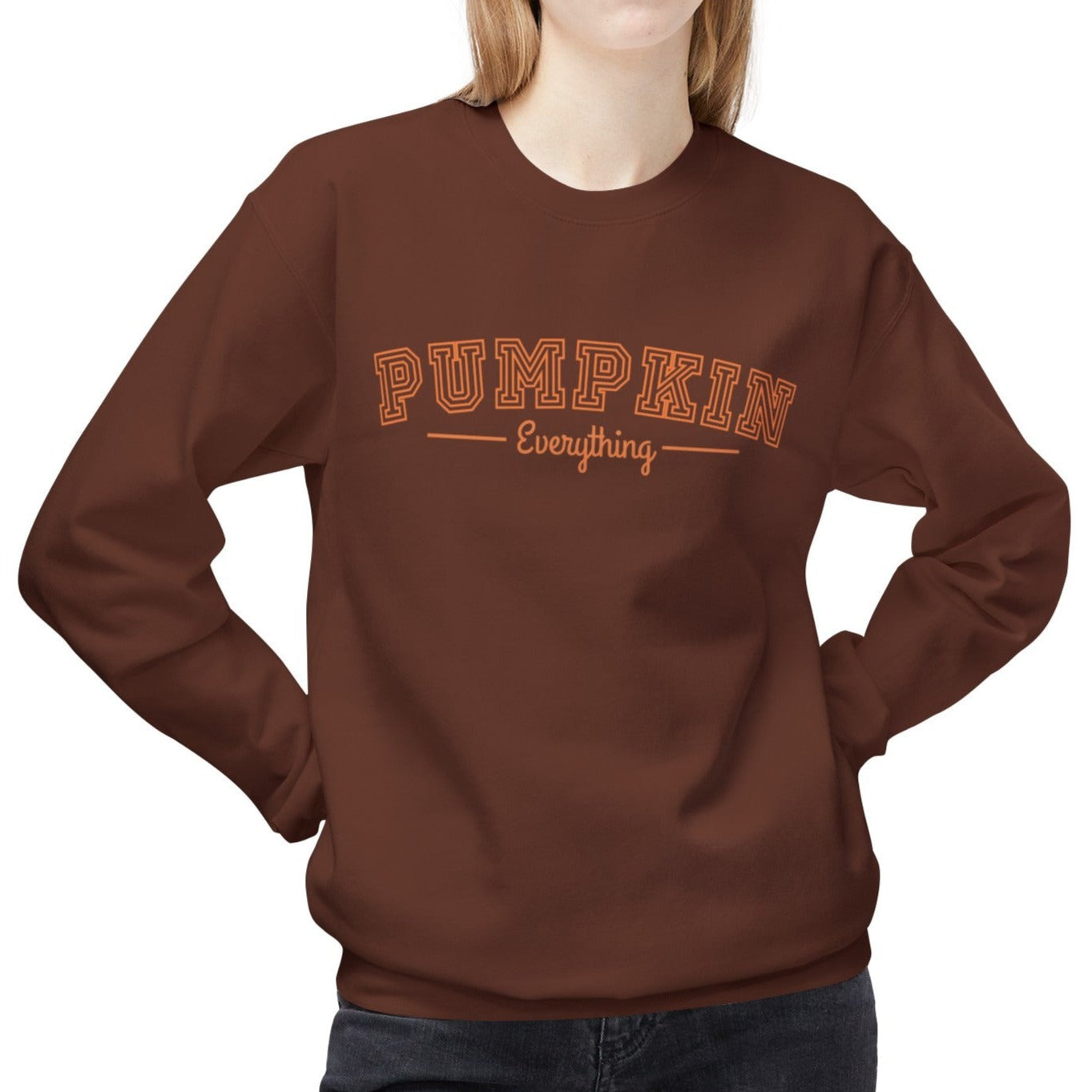 Eddy and Rita Women's Midweight Crewneck Sweatshirt - "Pumpkin Everything" Fall Graphic Pullover