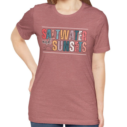 Saltwater and Sunsets Women's Bella Canvas T-Shirt - Eddy and Rita