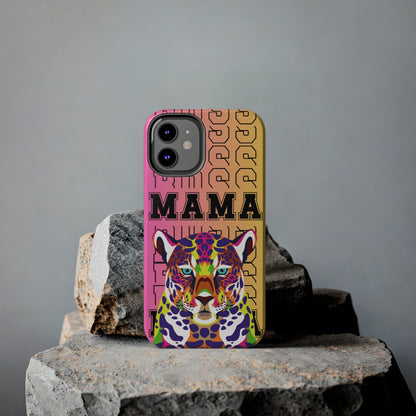 Colorful Cheetah 'Boss Mama' iPhone Case - Stylish and Empowering Protective Cover