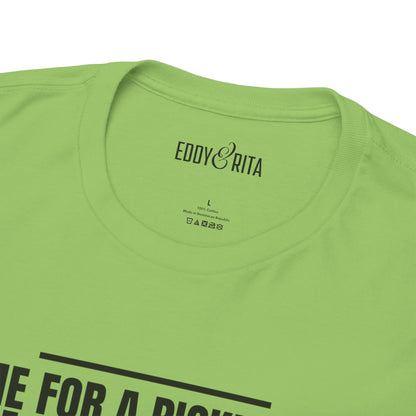 Eddy and Rita Men's Heavy Cotton T-Shirt - "Time for a Pickleball Showdown" Graphic Tee for Pickleball Enthusiasts