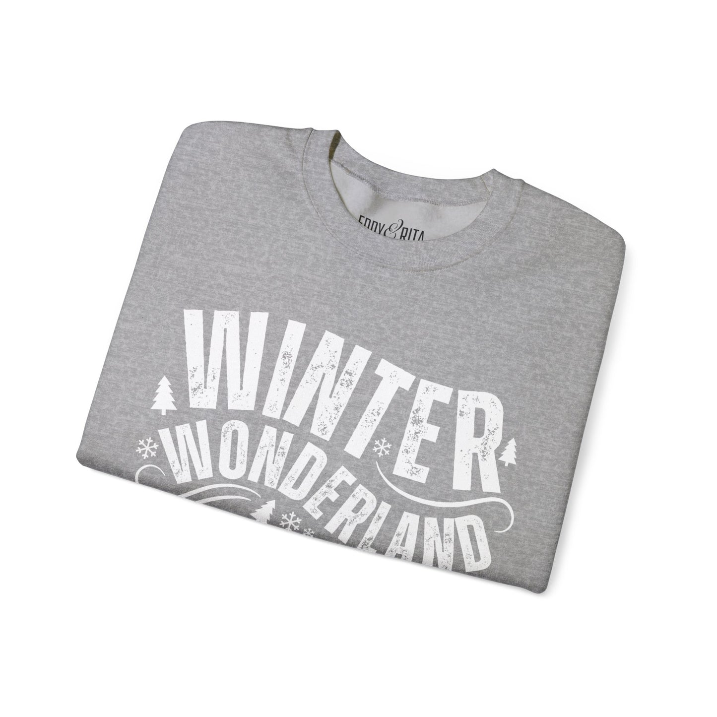 Women's Heavy Sweatshirt – "Winter Wonderland" Cozy Winter Graphic Sweatshirt