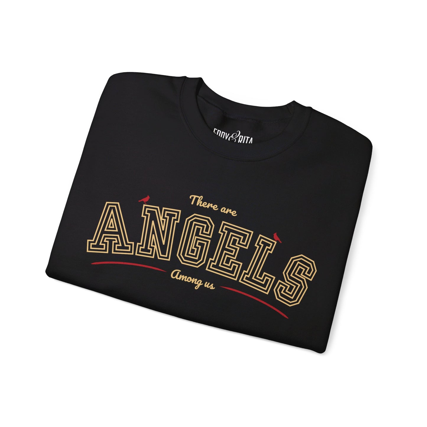 Women's Heavy Blend Sweatshirt – "There Are Angels Among Us" with Cardinals Graphic