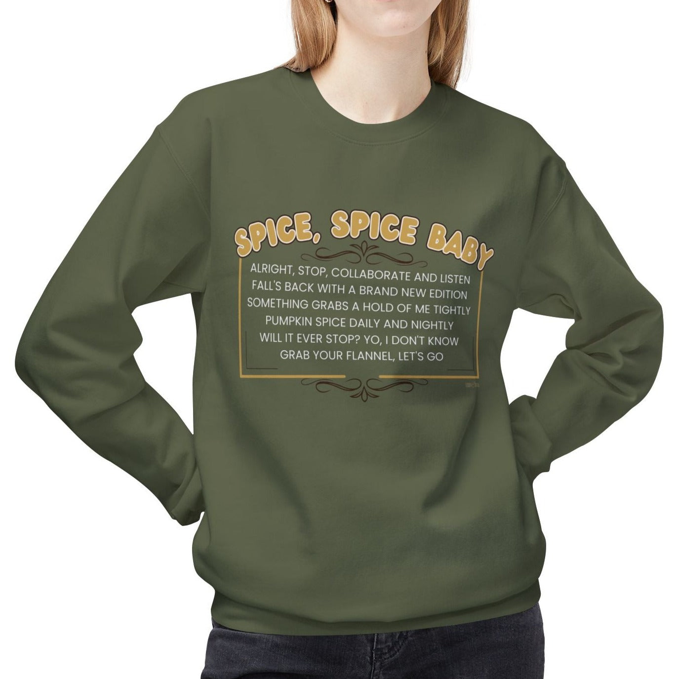 Eddy and Rita Women's Heavy Midweight Sweatshirt - "Spice, Spice Baby" Halloween Parody Pullover