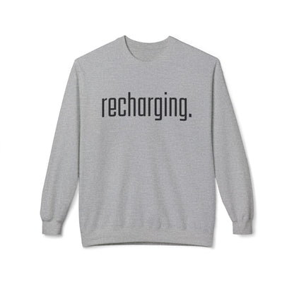 Recharging Women's Midweight Fleece Crewneck Sweatshirt for Self Care - Eddy and Rita