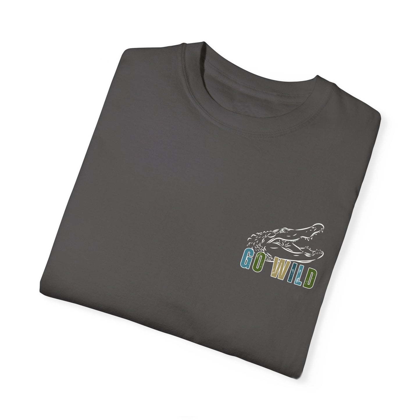 Eddy and Rita Men's Comfort Colors T-Shirt - "Go Wild" Alligator Graphic Tee