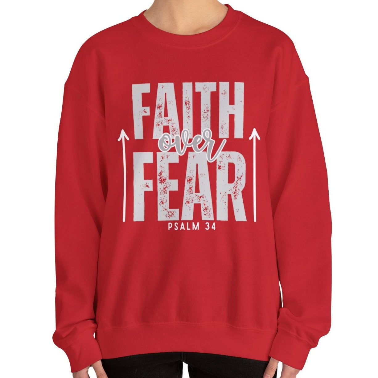 Faith over Fear: Women's Empowerment Sweatshirt for Positive Vibes - Eddy and Rita