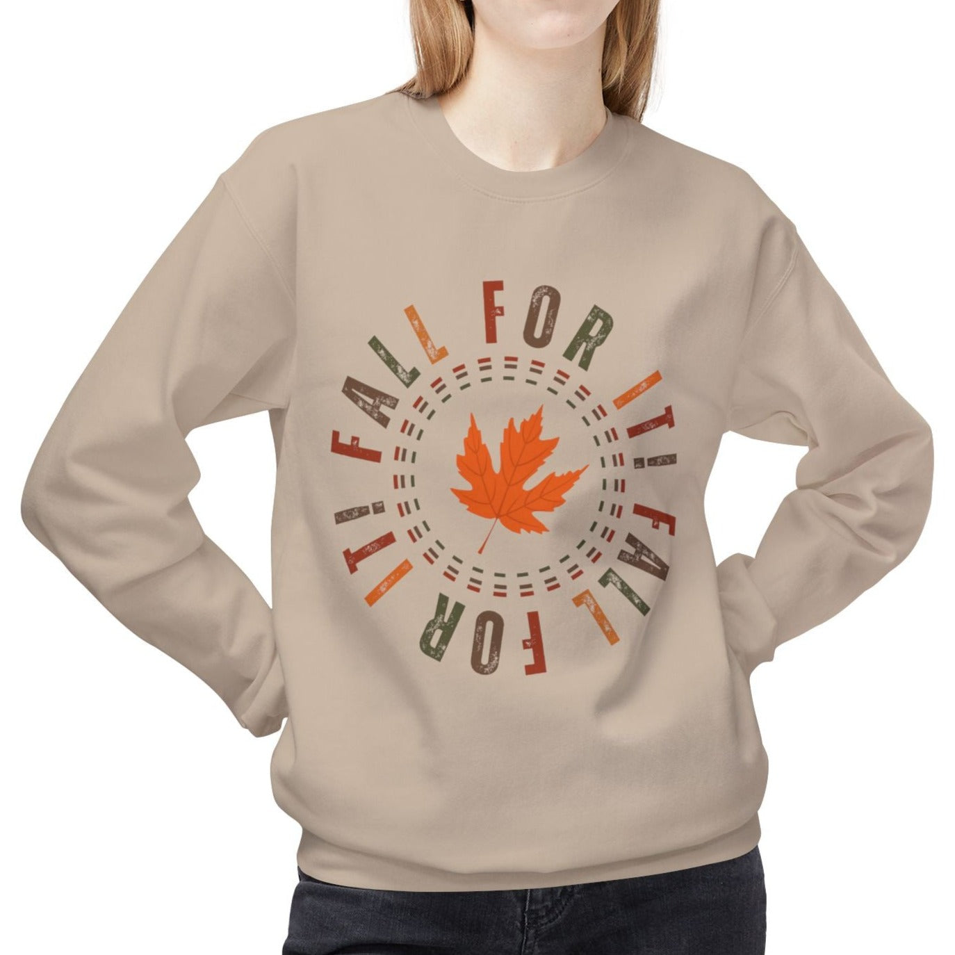 Eddy and Rita Women's Midweight Sweatshirt - "Fall For It" Autumn Graphic Pullover