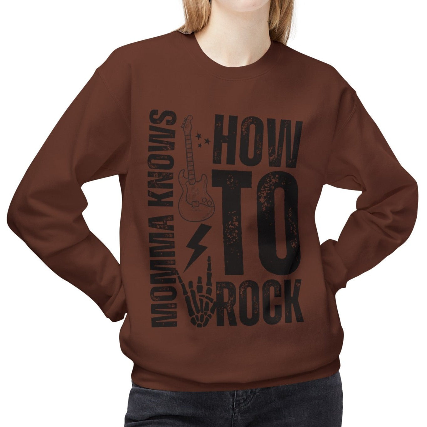 Momma Rockstar Women's Midweight Fleece Sweatshirt - Eddy and Rita