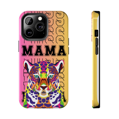 Colorful Cheetah 'Boss Mama' iPhone Case - Stylish and Empowering Protective Cover