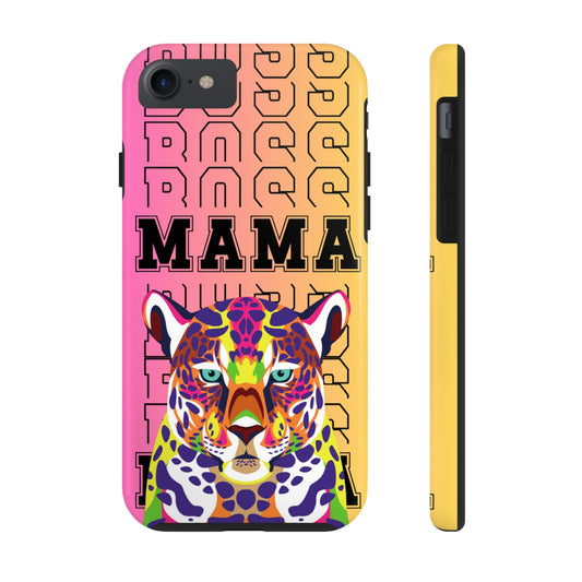 Colorful Cheetah 'Boss Mama' iPhone Case - Stylish and Empowering Protective Cover