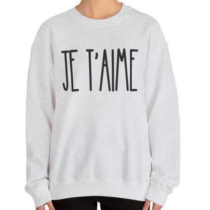 Je T'aime Women's Sweatshirt: Cozy Comfort with French Elegance - Eddy and Rita