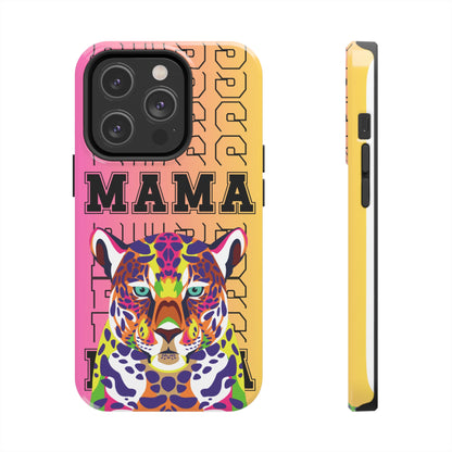 Colorful Cheetah 'Boss Mama' iPhone Case - Stylish and Empowering Protective Cover