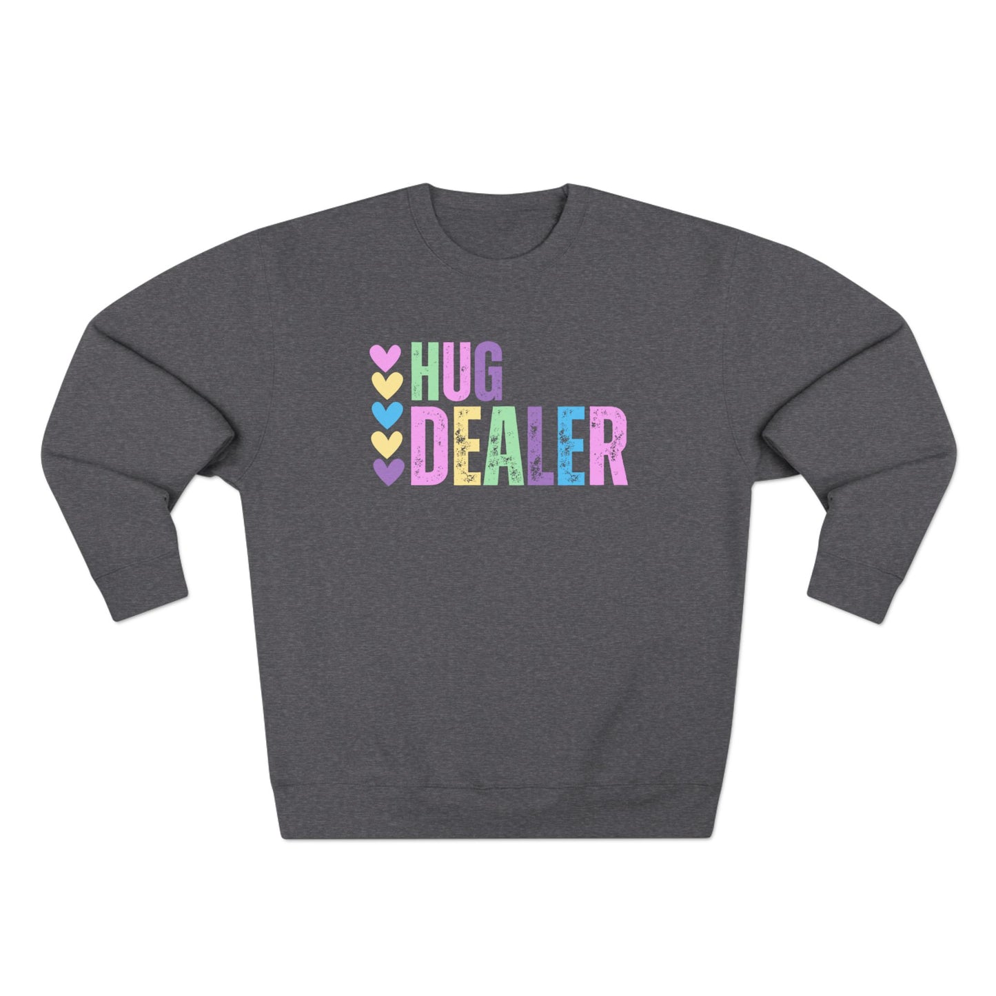 Women's Valentine's Day Graphic Sweatshirt – 'Hug Dealer' Cute and Cozy Pullover – Romantic Gift Idea, Casual Holiday Outfit