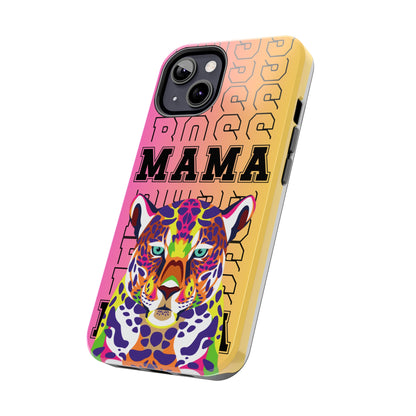 Colorful Cheetah 'Boss Mama' iPhone Case - Stylish and Empowering Protective Cover