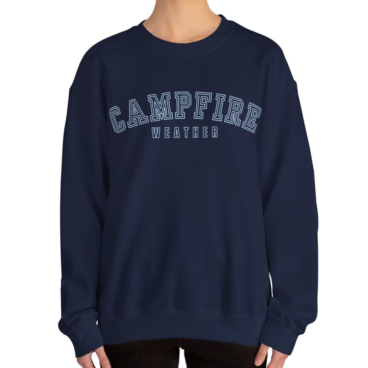 Women's Heavy Blend Sweatshirt – "Campfire Weather" Cozy Graphic Sweatshirt