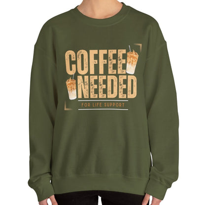 Coffee Needed: Women's Cozy Sweatshirt for Caffeine Lovers - Eddy and Rita