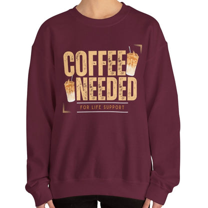 Coffee Needed: Women's Cozy Sweatshirt for Caffeine Lovers - Eddy and Rita