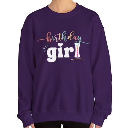 Celebrate in Style: Women's Birthday Girl Pullover Sweatshirt - Eddy and Rita