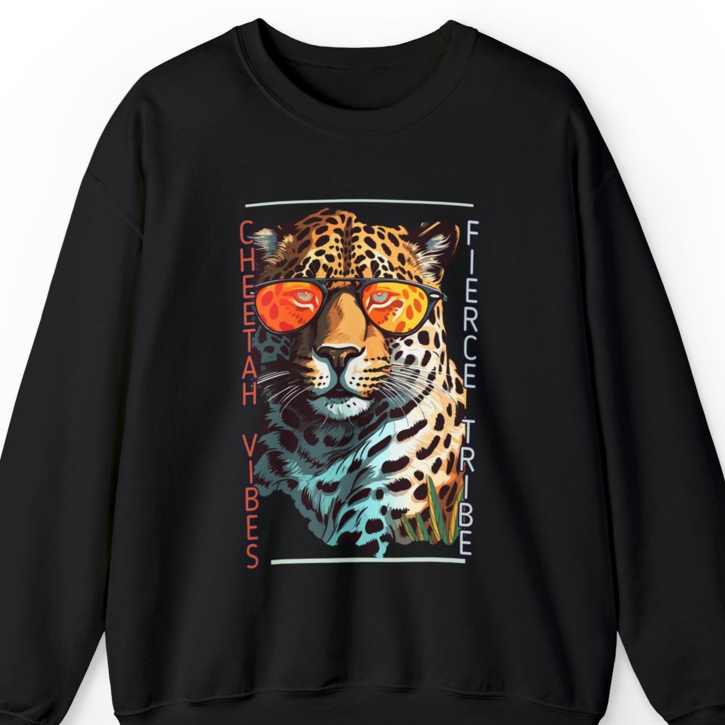 Cheetah Vibes: Join the Fierce Tribe Women's Sweatshirt - Eddy and Rita