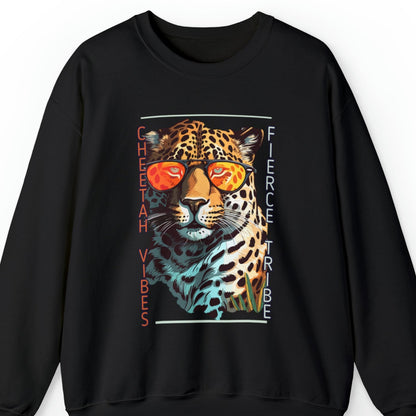 Cheetah Vibes: Join the Fierce Tribe Women's Sweatshirt - Eddy and Rita