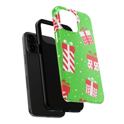 Tough Phone Case for iPhone – Bright Presents Design | Stylish and Durable Holiday Stocking Stuffer Gift