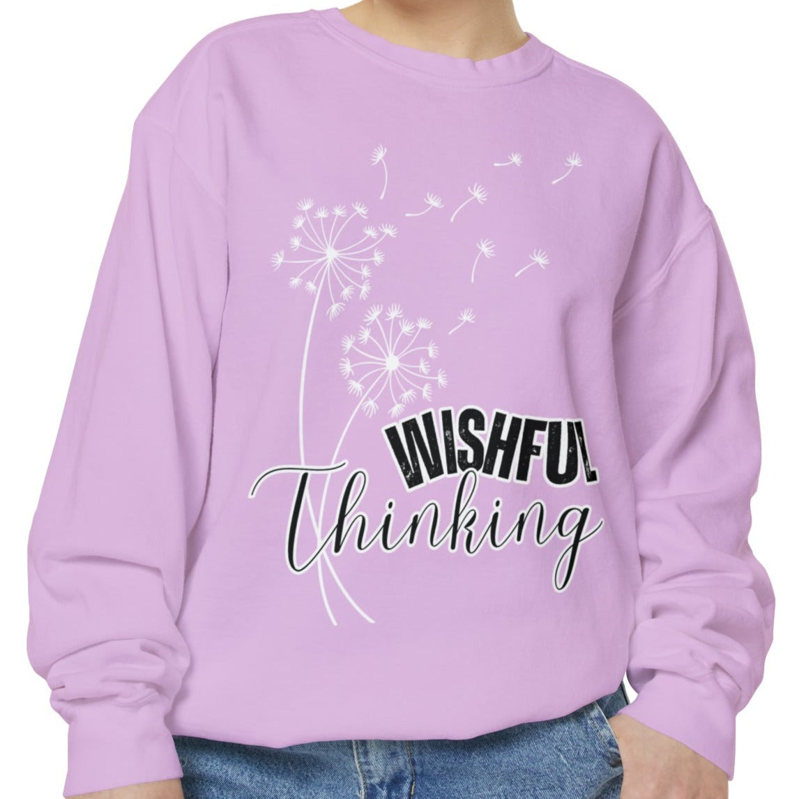 Wishful Thinking Women's Comfort Colors Sweatshirt - Cozy and Thoughtful