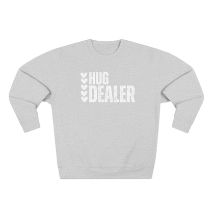 Women's Valentine's Day Graphic Sweatshirt – 'Hug Dealer' Cute and Cozy Pullover – Romantic Gift Idea, Casual Holiday Outfit