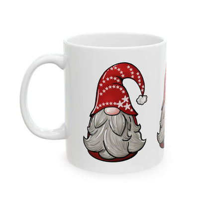 11 oz Ceramic Mug – Holiday Gnome Design | Festive and Cozy Christmas Coffee Cup