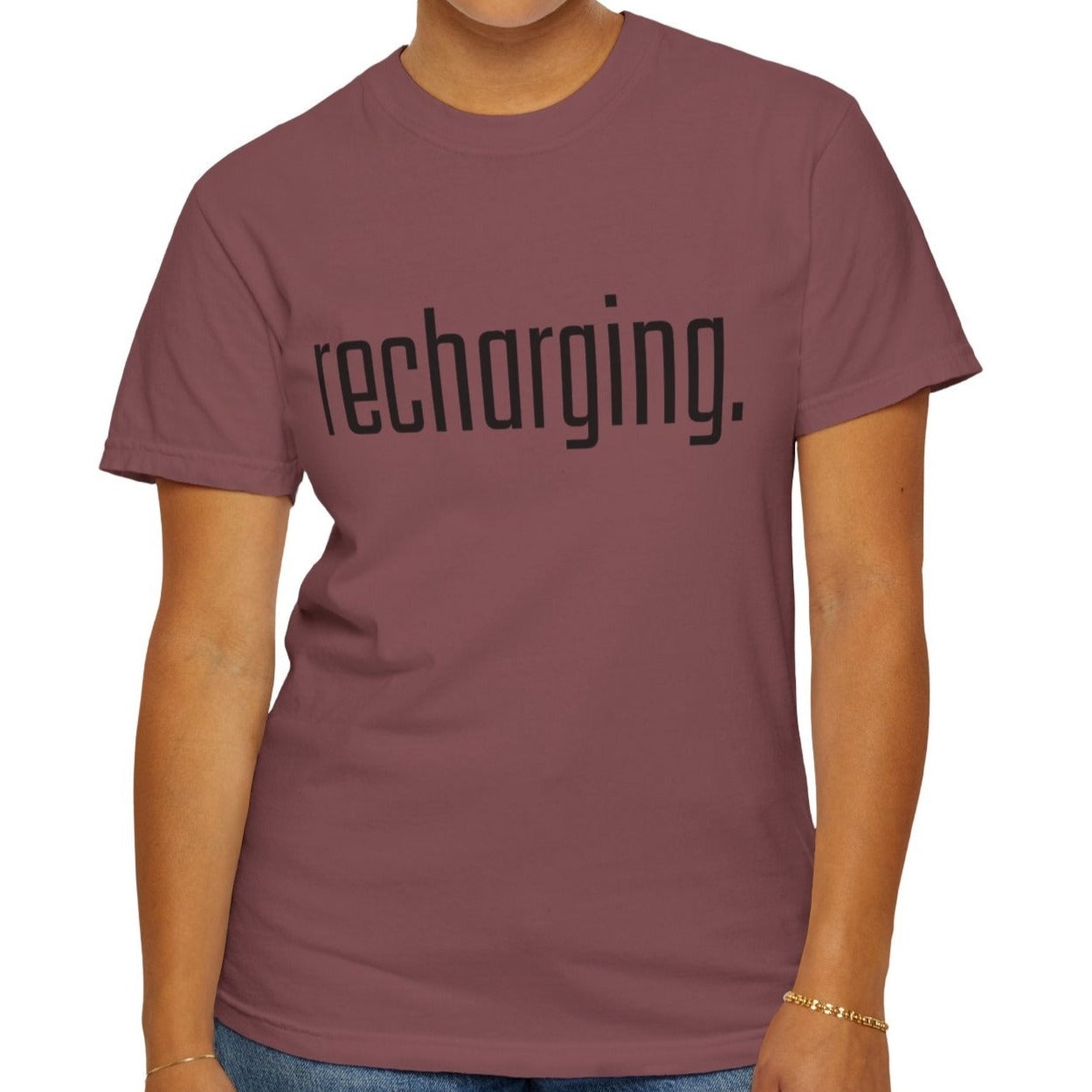 Recharging Women's Comfort Colors T-Shirt - Eddy and Rita