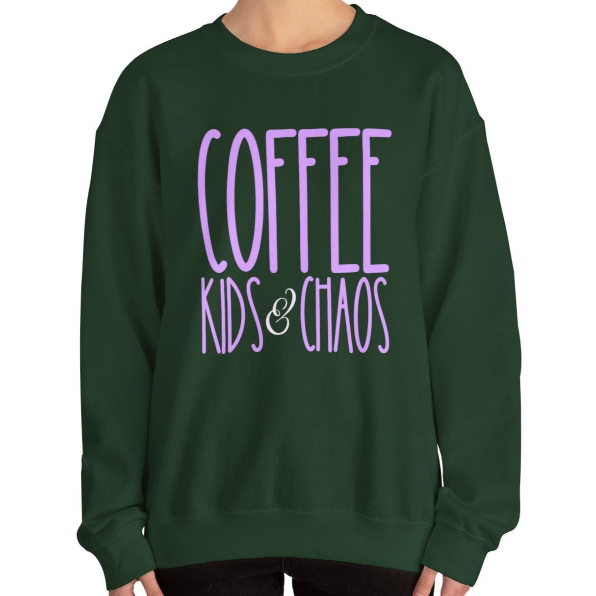 Coffee, Kids, and Chaos Women's Sweatshirt: Cozy Comfort for Busy Moms - Eddy and Rita