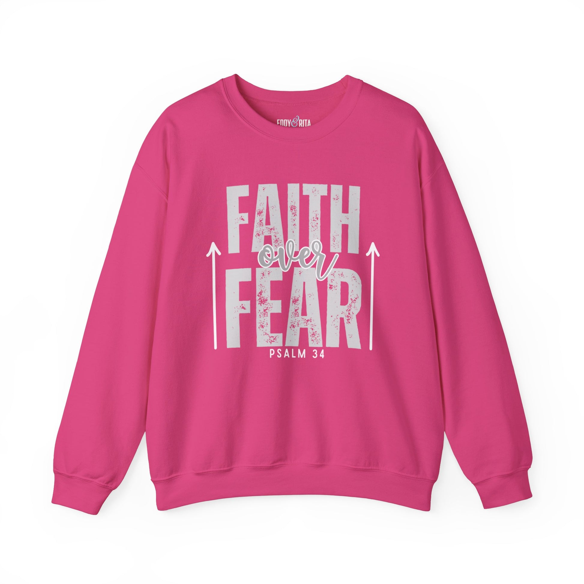 Faith over Fear: Women's Empowerment Sweatshirt for Positive Vibes - Eddy and Rita